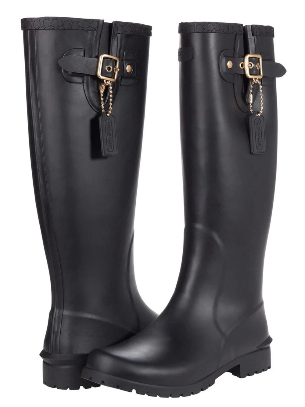 Coach NEW Riley Rain Boots Size 9 Rubber Weather Resistant
